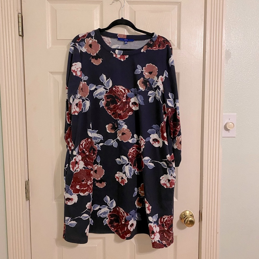 Navy floral dress